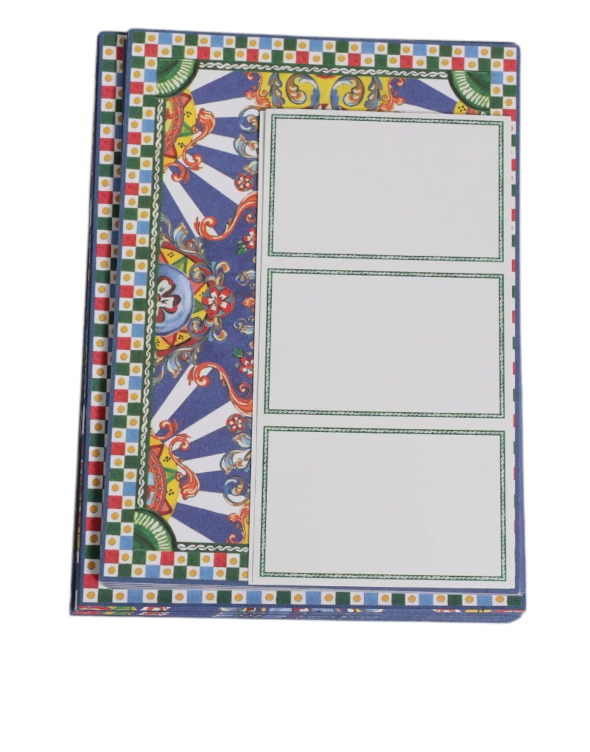 Dolce & Gabbana Dolce & Gabbana Multicolor Carretto Siciliano Envelope Post Card Holder