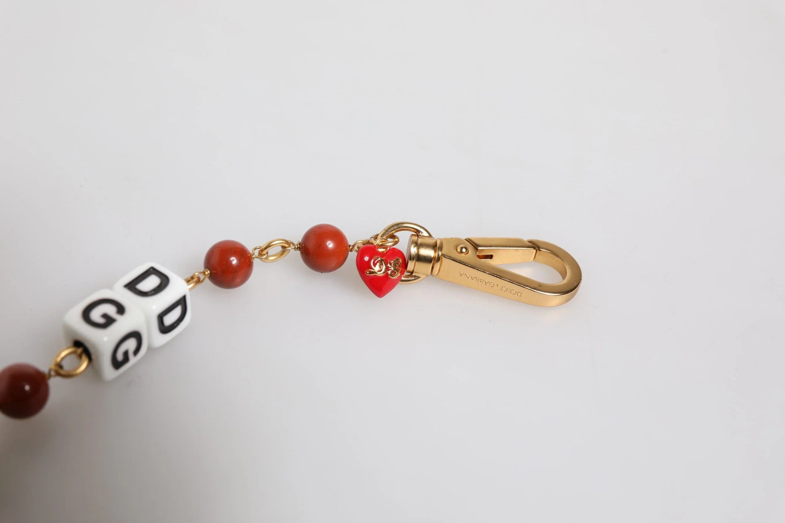 Dolce & Gabbana Dolce & Gabbana Multicolor Gold Tone Brass Chain DG Logo Dice Bracelet