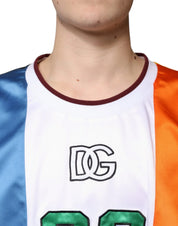 Dolce & Gabbana T-Shirts IT52 | XL Dolce & Gabbana Multicolor Jersey Tank Sleeveless T-shirt