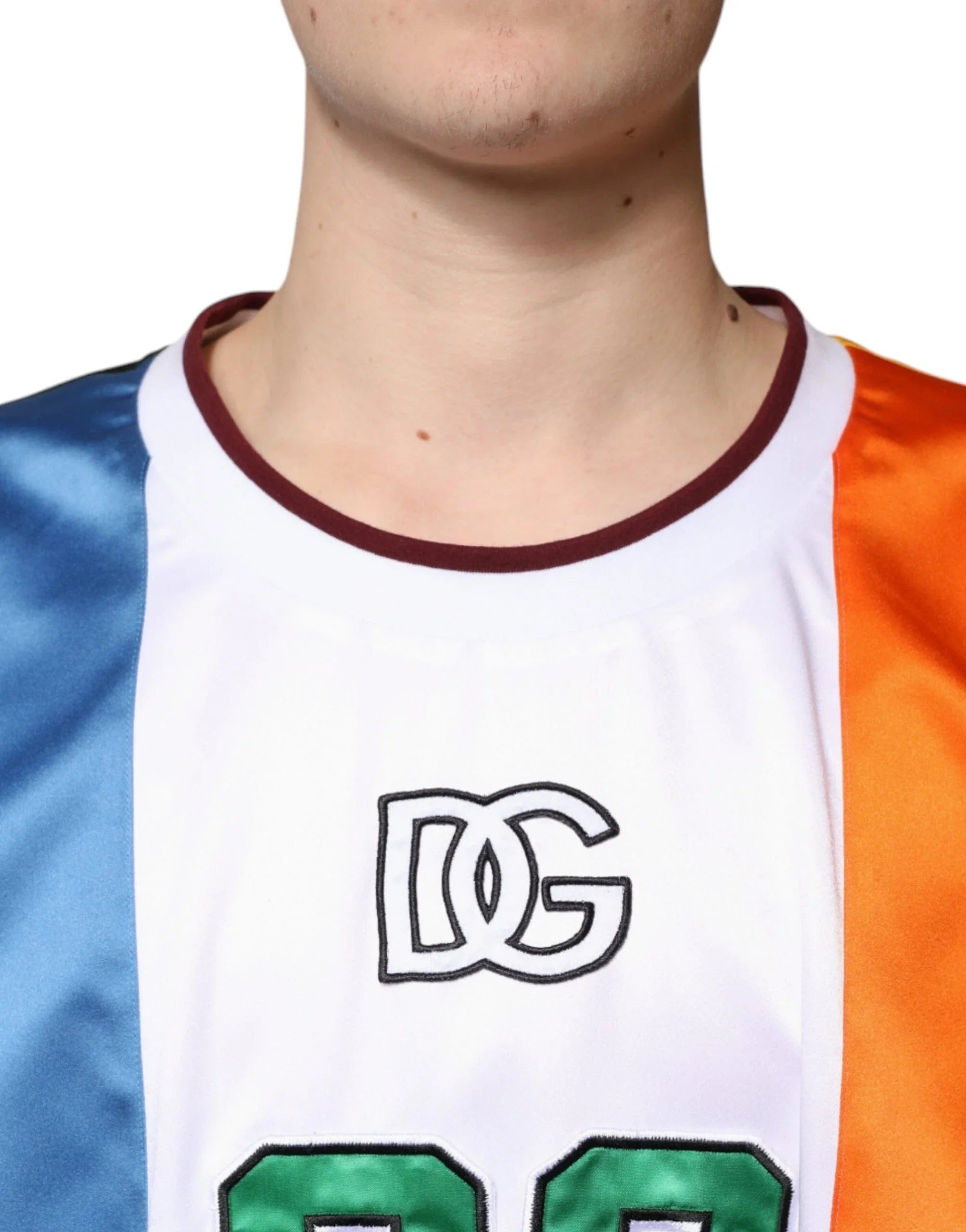 Dolce & Gabbana T-Shirts IT52 | XL Dolce & Gabbana Multicolor Jersey Tank Sleeveless T-shirt