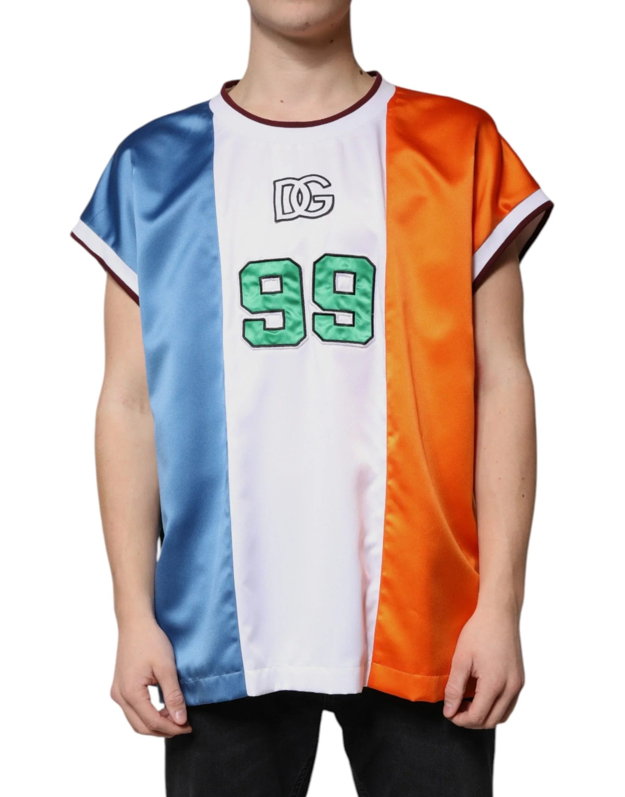 Dolce & Gabbana T-Shirts IT52 | XL Dolce & Gabbana Multicolor Jersey Tank Sleeveless T-shirt