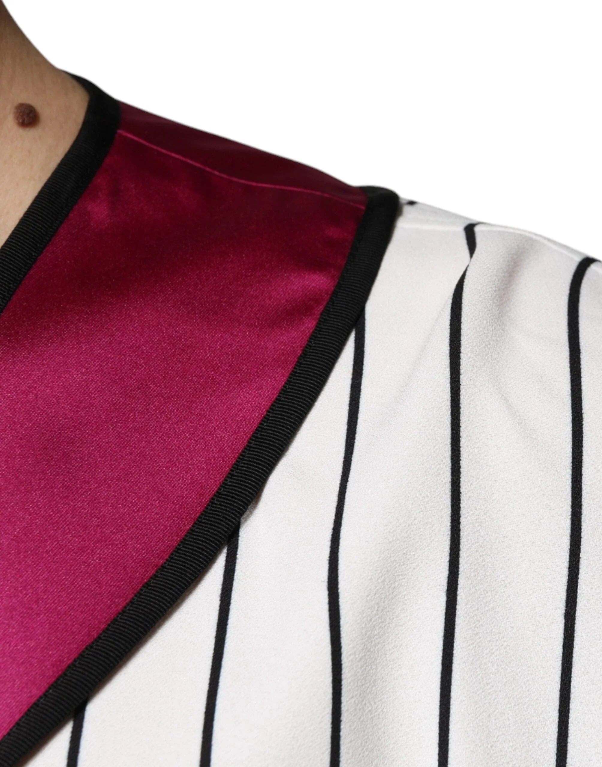 Dolce & Gabbana T-Shirts ÌT40| XXS Dolce & Gabbana Multicolor Logo Jersey Button V-neck T-shirt
