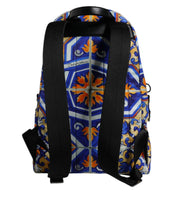 Dolce & Gabbana Dolce & Gabbana Multicolor Majolica Print Nylon Travel Backpack Bag