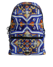 Dolce & Gabbana Dolce & Gabbana Multicolor Majolica Print Nylon Travel Backpack Bag