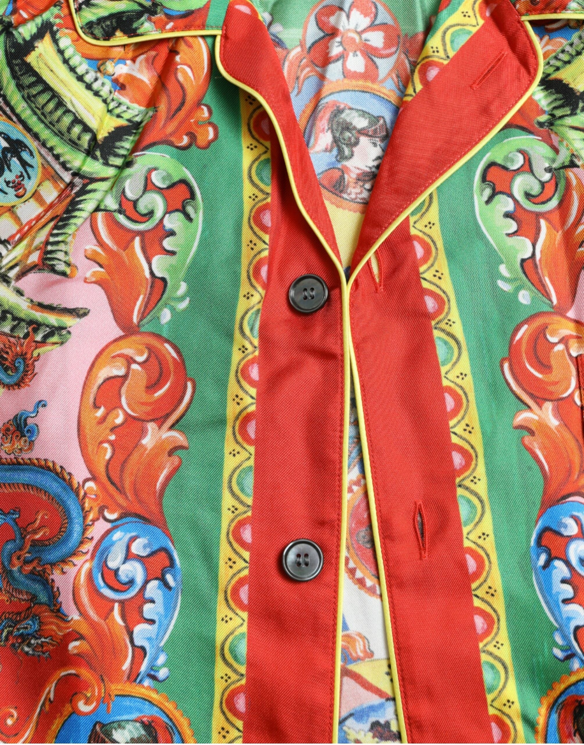 Dolce & Gabbana Shirts IT5 | M Dolce & Gabbana Multicolor Patterned Button Down Casual Shirt