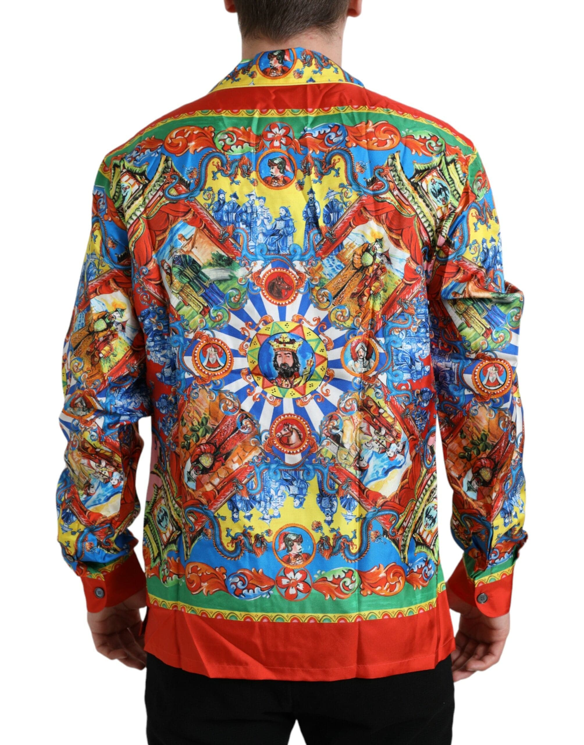 Dolce & Gabbana Shirts IT5 | M Dolce & Gabbana Multicolor Patterned Button Down Casual Shirt
