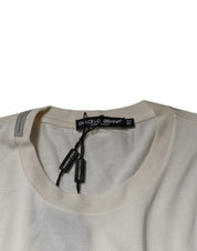 Dolce & Gabbana T-Shirts IT52 | XL Dolce & Gabbana Off White Crew Neck Short Sleeve T-shirt