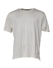 Dolce & Gabbana T-Shirts IT52 | XL Dolce & Gabbana Off White Crew Neck Short Sleeve T-shirt