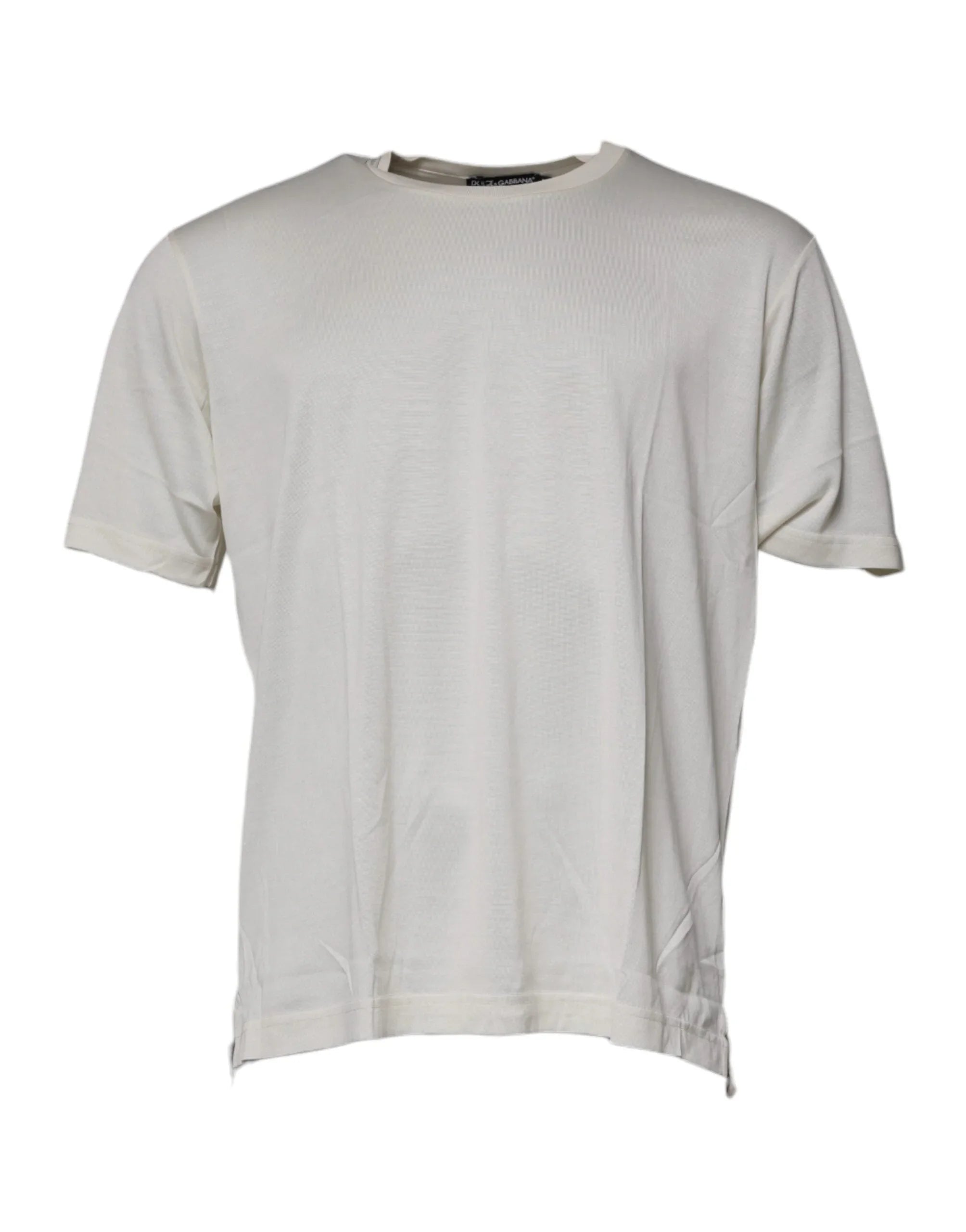 Dolce & Gabbana T-Shirts IT52 | XL Dolce & Gabbana Off White Crew Neck Short Sleeve T-shirt