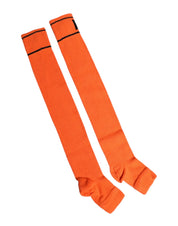Dolce & Gabbana Dolce & Gabbana Orange Cotton DG Logo Print Open Toe Socks