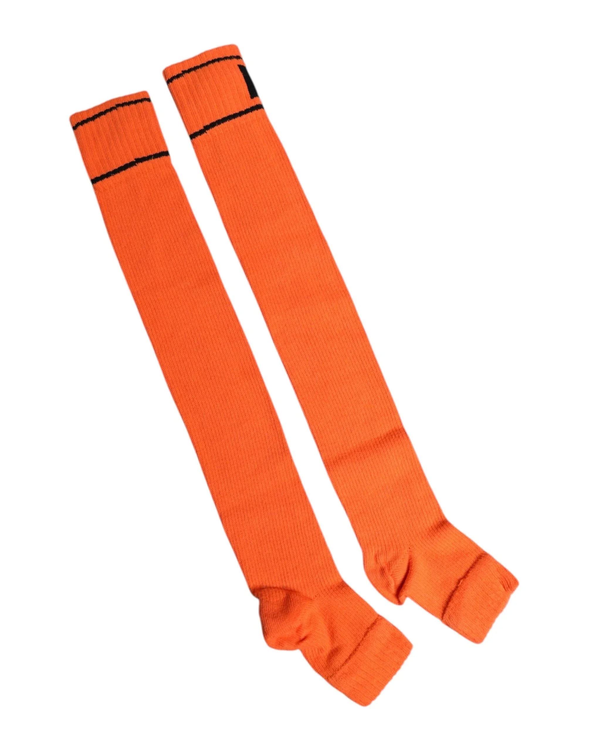 Dolce & Gabbana Dolce & Gabbana Orange Cotton DG Logo Print Open Toe Socks