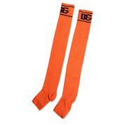 Dolce & Gabbana Dolce & Gabbana Orange Cotton DG Logo Print Open Toe Socks