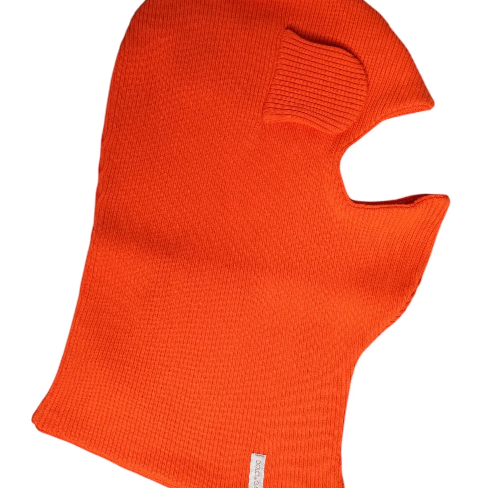 Dolce & Gabbana Dolce & Gabbana Orange Cotton Whole Head Wrap Balaclava Hat