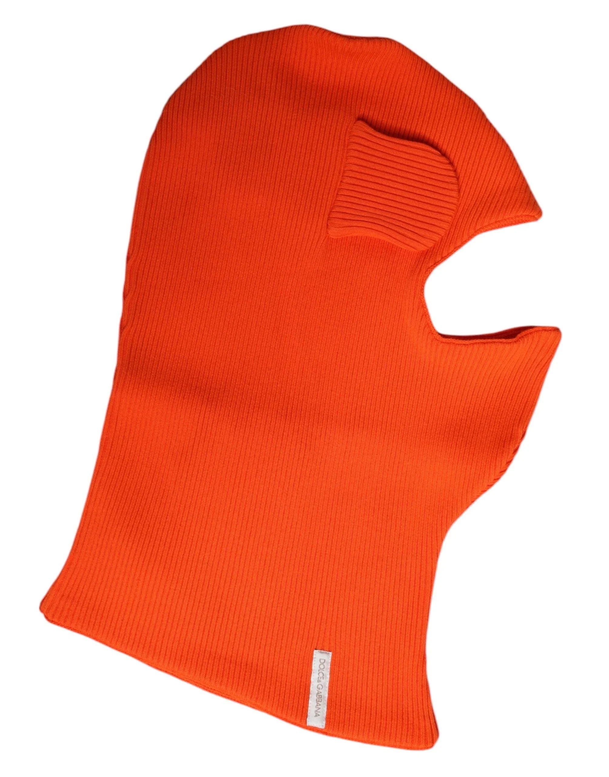 Dolce & Gabbana Dolce & Gabbana Orange Cotton Whole Head Wrap Balaclava Hat