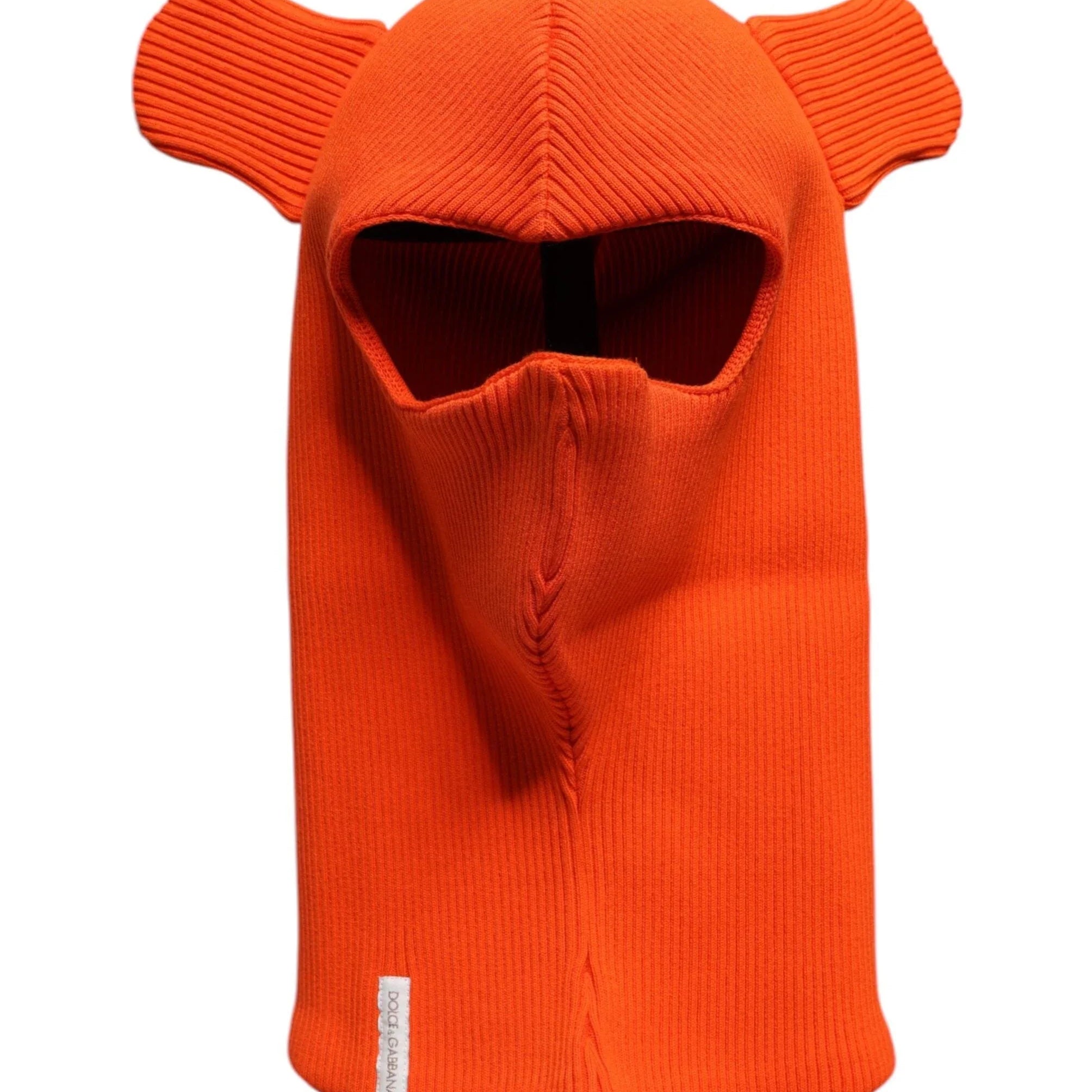 Dolce & Gabbana Dolce & Gabbana Orange Cotton Whole Head Wrap Balaclava Hat