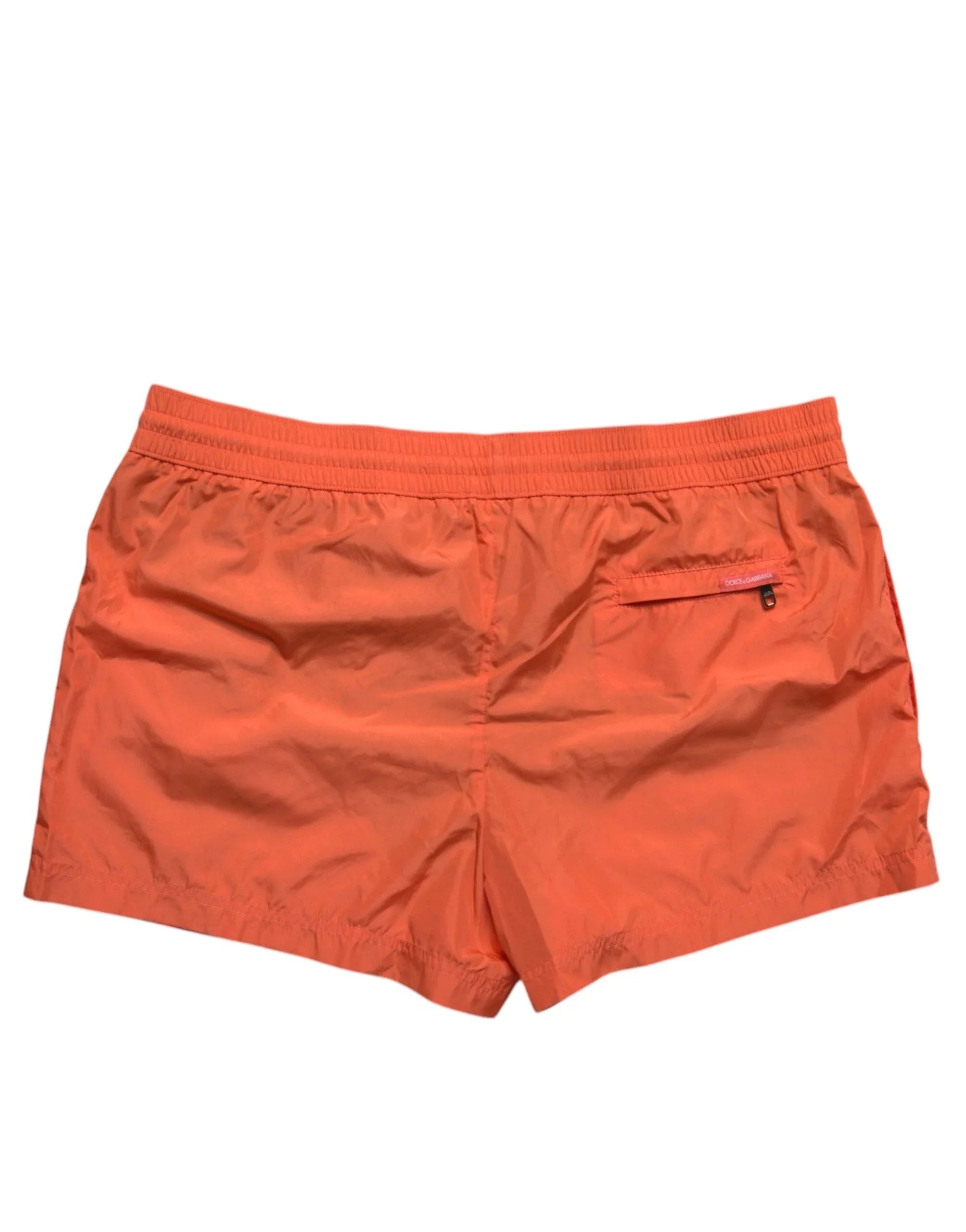 Dolce & Gabbana Swimsuits IT6| L Dolce & Gabbana Orange Polyester Beachwear Shorts 2Pc Swimwear