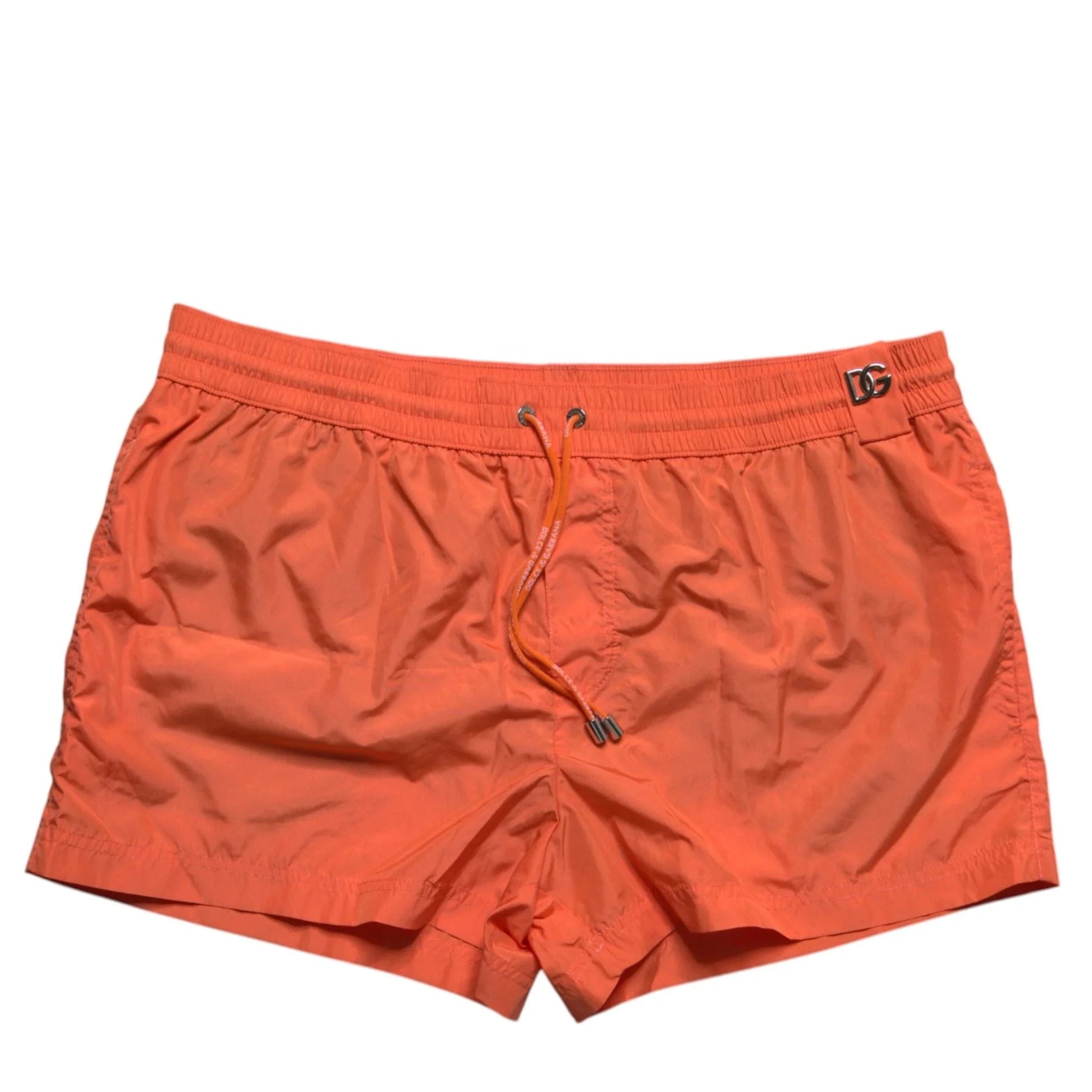 Dolce & Gabbana Swimsuits IT6| L Dolce & Gabbana Orange Polyester Beachwear Shorts 2Pc Swimwear