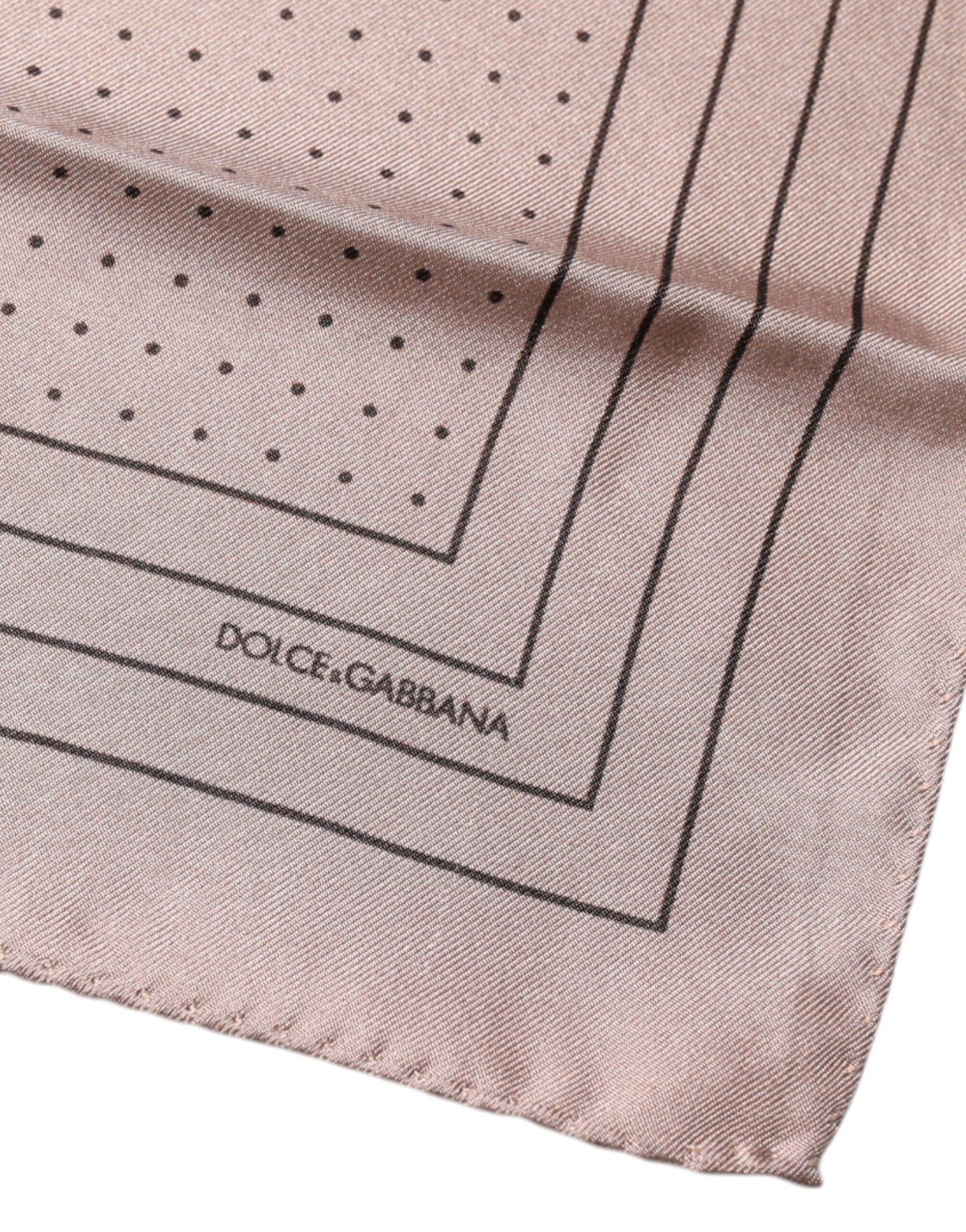 Dolce & Gabbana Dolce & Gabbana Pink Polka Dots Square Handkerchief Scarf