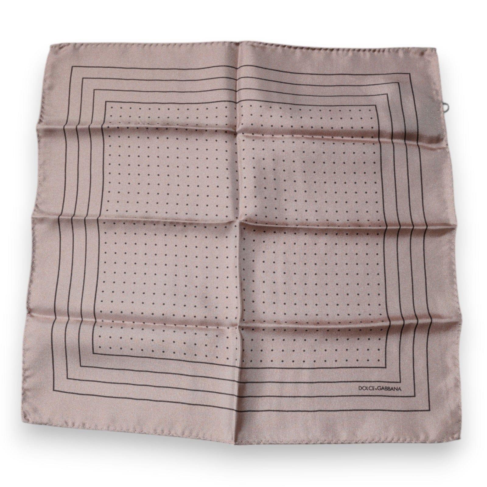 Dolce & Gabbana Dolce & Gabbana Pink Polka Dots Square Handkerchief Scarf