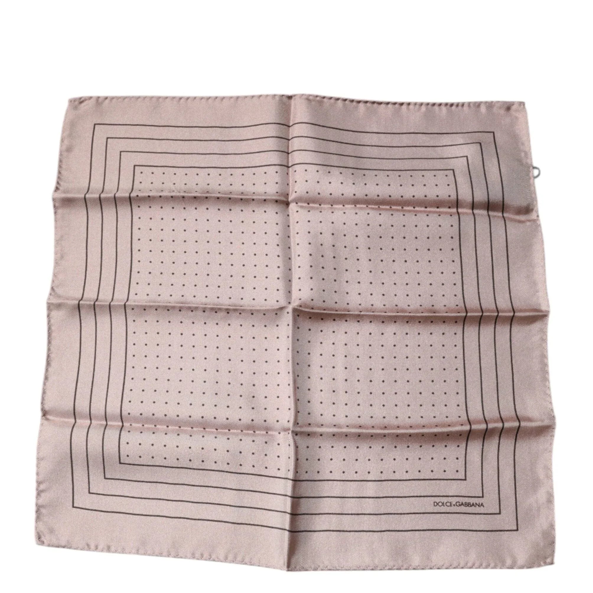 Dolce & Gabbana Dolce & Gabbana Pink Polka Dots Square Handkerchief Scarf
