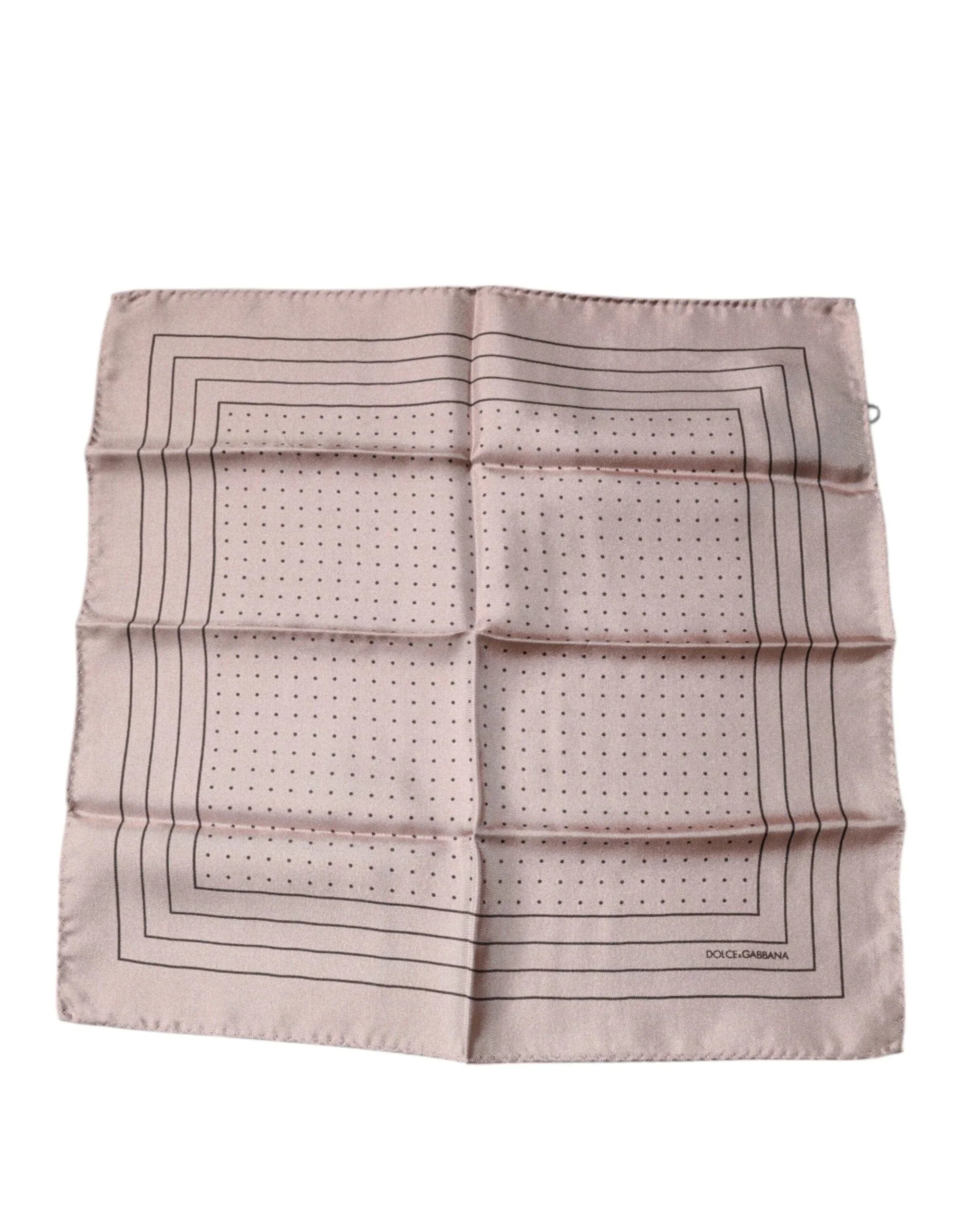 Dolce & Gabbana Dolce & Gabbana Pink Polka Dots Square Handkerchief Scarf