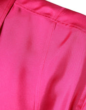 Dolce & Gabbana Shirts IT43 | 2XL Dolce & Gabbana Pink Silk Collared Button Down Men Shirt