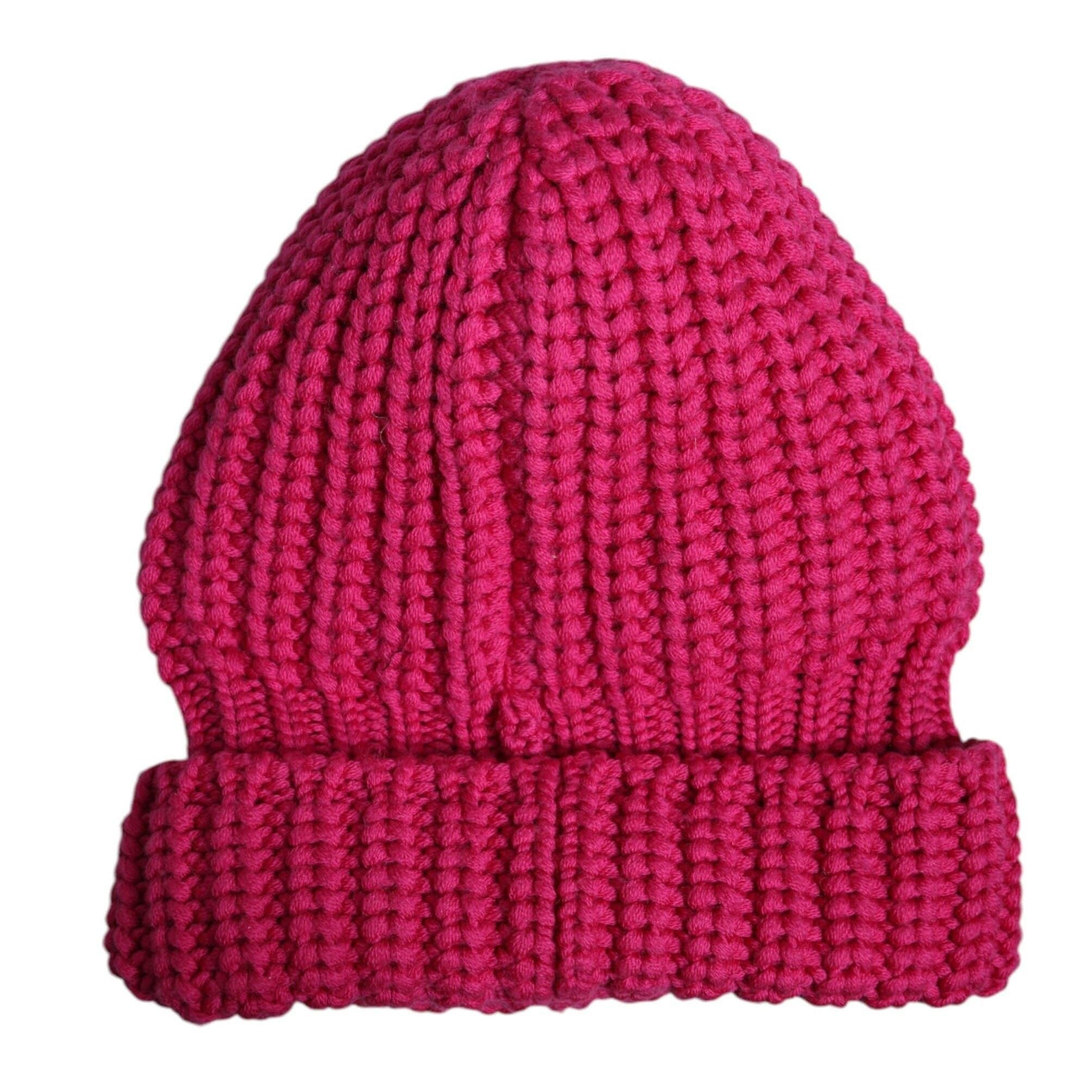 Dolce & Gabbana Dolce & Gabbana Pink Solid Wool Knitted Winter Beanie Hat