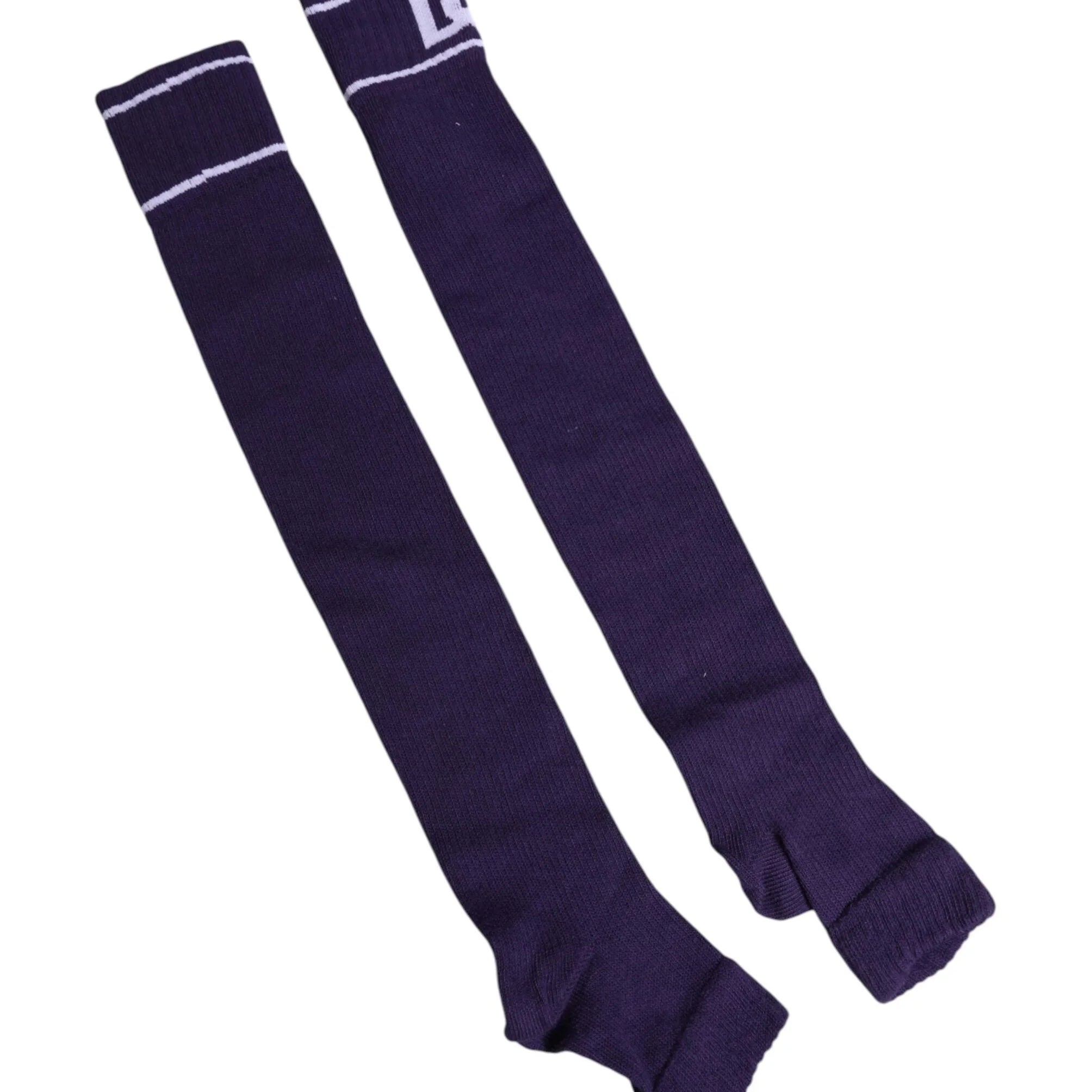 Dolce & Gabbana Dolce & Gabbana Purple Cotton DG Logo Print Open Toe Socks