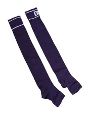Dolce & Gabbana Dolce & Gabbana Purple Cotton DG Logo Print Open Toe Socks