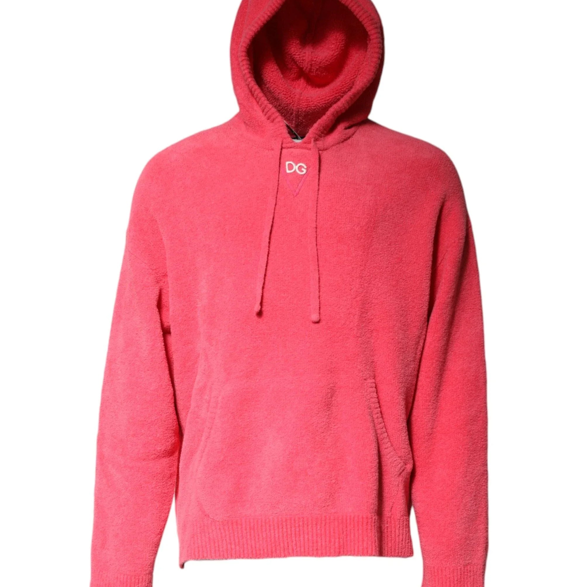 Dolce & Gabbana Sweaters IT50 | L Dolce & Gabbana Red Cotton Knit Hooded Men Pullover Sweater