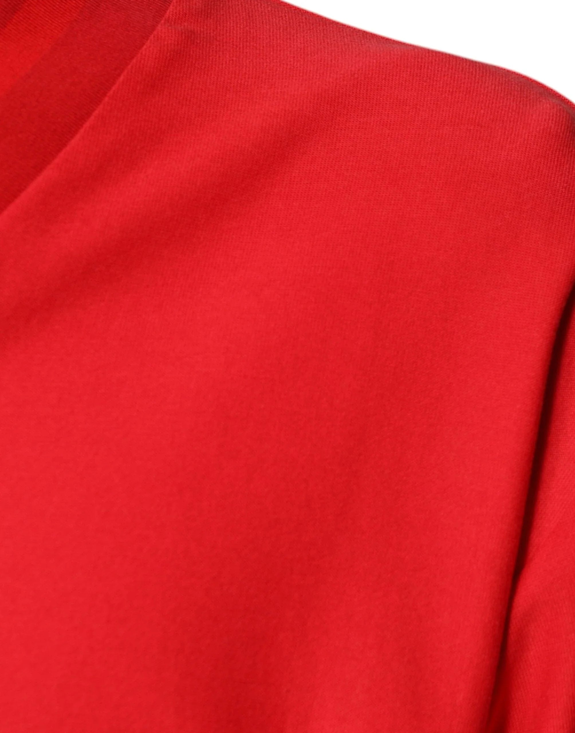 Dolce & Gabbana T-Shirts IT50 | L Dolce & Gabbana Red Cotton V-neck Short Sleeves T-shirt