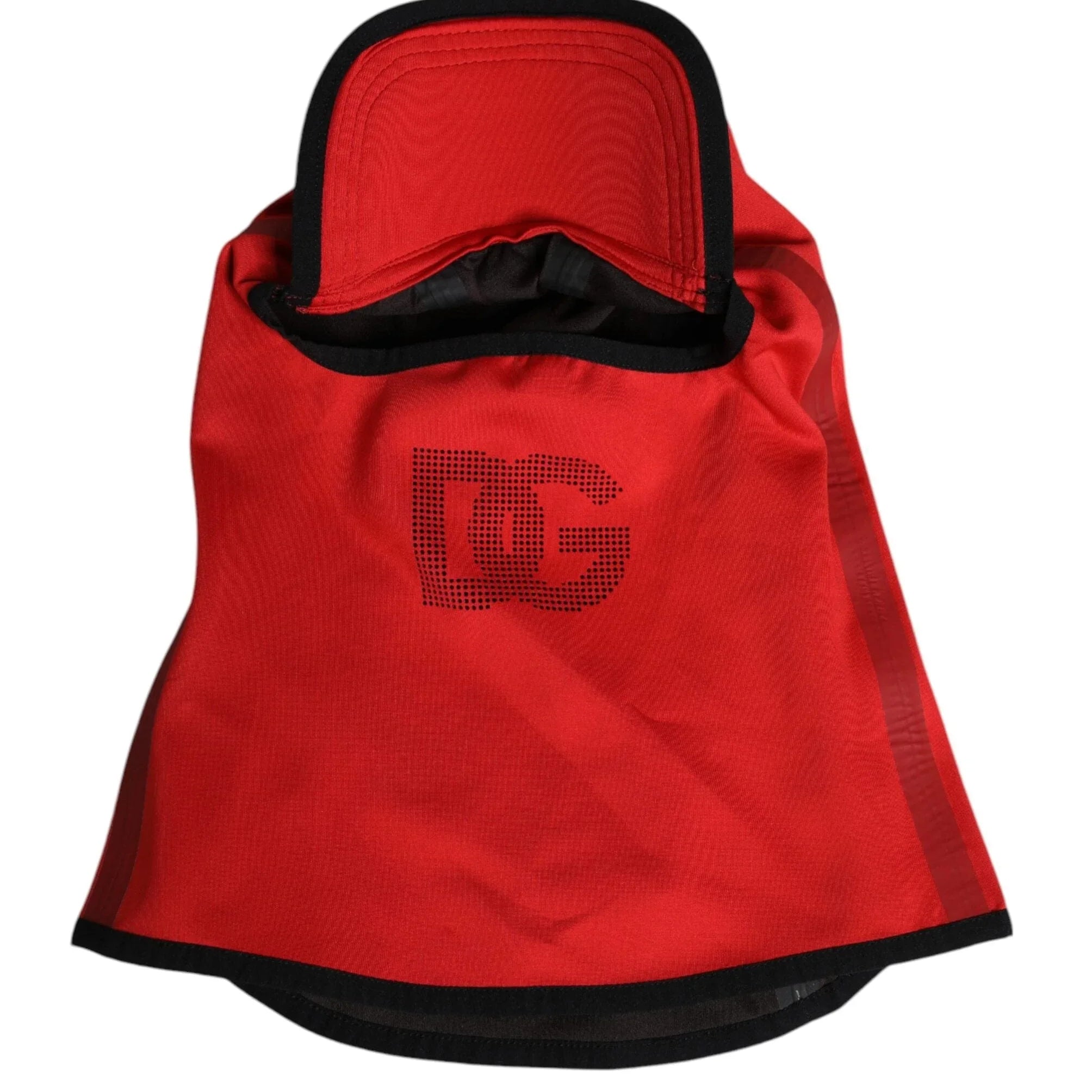 Dolce & Gabbana Dolce & Gabbana Red Logo Polyester Wide Brim Balaclava Hat
