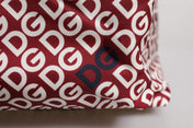 Dolce & Gabbana Dolce & Gabbana Red White DG Logo Print Nylon Travel Backpack Bag