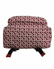 Dolce & Gabbana Dolce & Gabbana Red White DG Logo Print Nylon Travel Backpack Bag