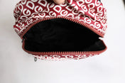 Dolce & Gabbana Dolce & Gabbana Red White DG Logo Print Nylon Travel Backpack Bag