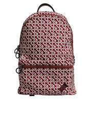 Dolce & Gabbana Dolce & Gabbana Red White DG Logo Print Nylon Travel Backpack Bag