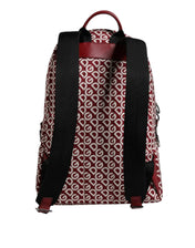 Dolce & Gabbana Dolce & Gabbana Red White DG Logo Print Nylon Travel Backpack Bag