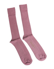 Dolce & Gabbana L Dolce & Gabbana Rose Pink Cotton Over The Calf Socks