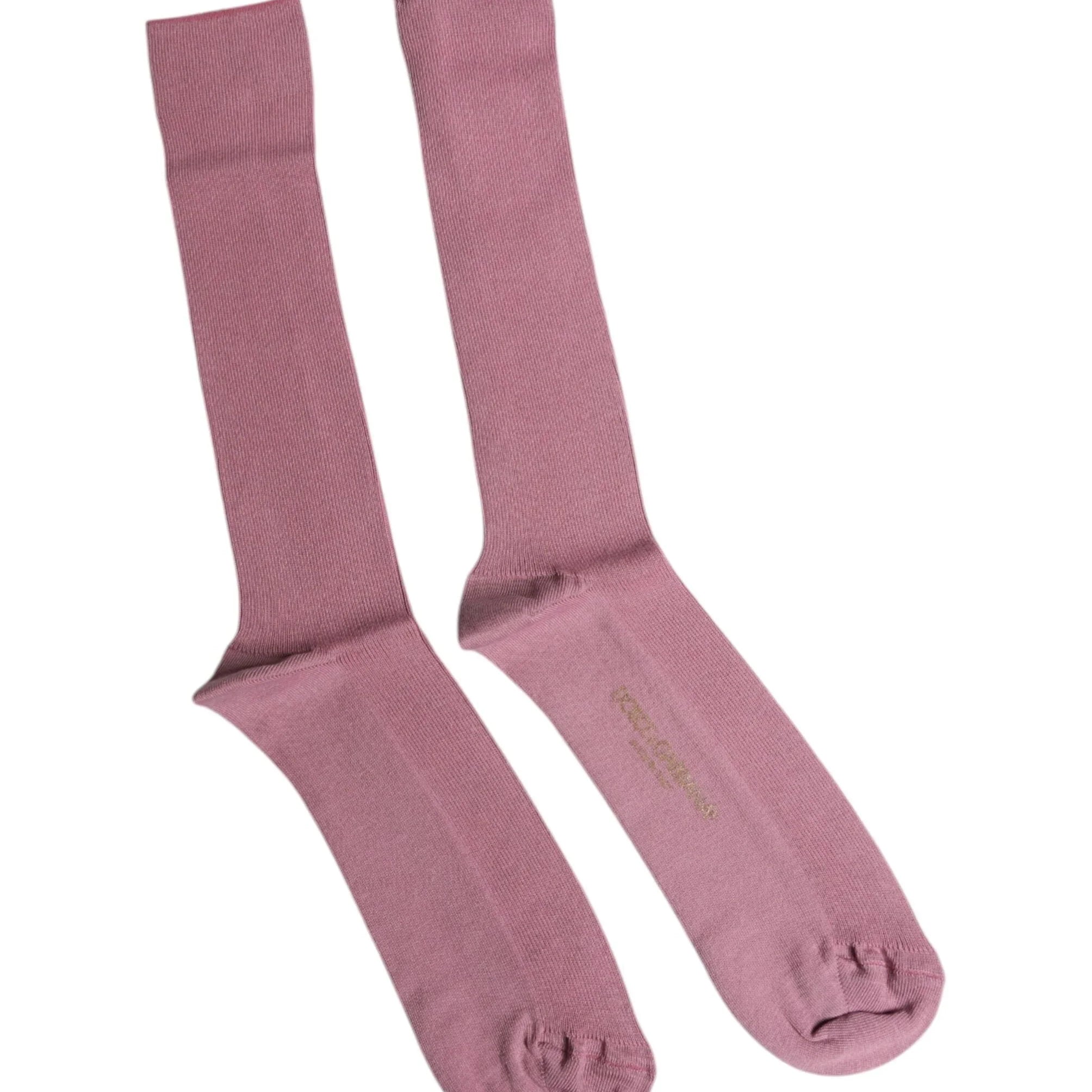 Dolce & Gabbana L Dolce & Gabbana Rose Pink Cotton Over The Calf Socks