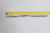Dolce & Gabbana Dolce & Gabbana Silver Tone Chain Lobster Clasp Logo Gray Pearls Bracelet