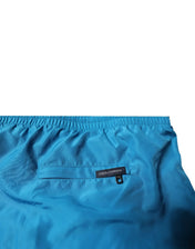 Dolce & Gabbana Swimsuits IT10 / US4XL Dolce & Gabbana Turquoise Logo Beachwear Shorts 2Pc Swimwear
