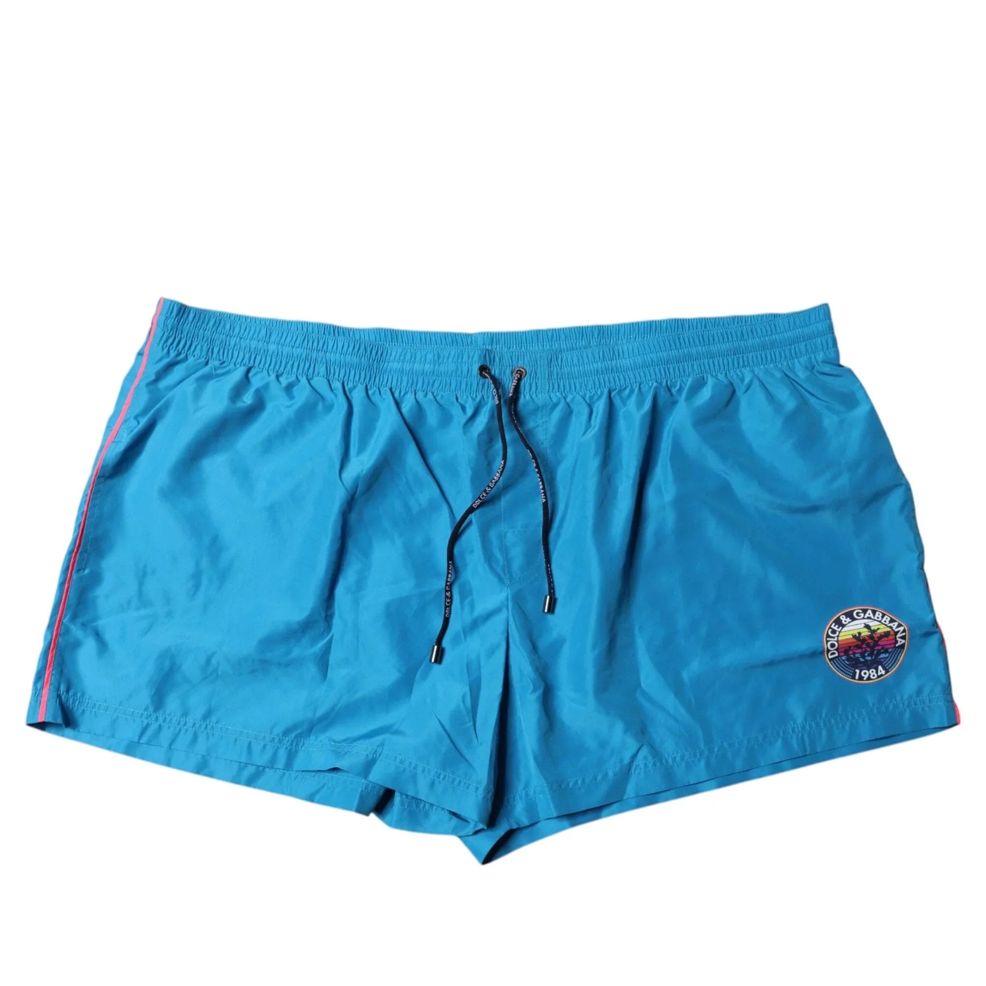  US4XL Dolce & Gabbana Turquoise Logo Beachwear Shorts 2Pc Swimwear