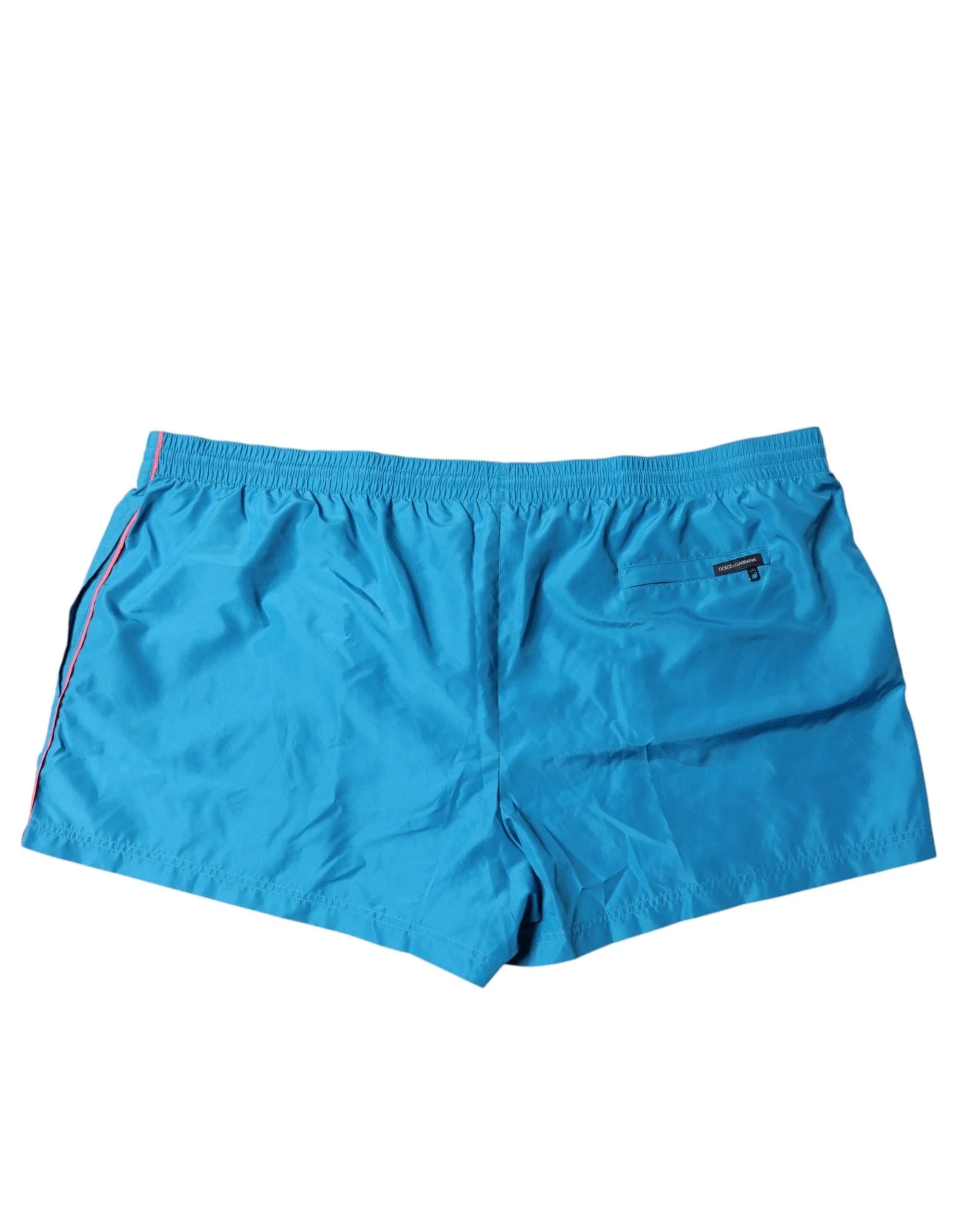 Dolce & Gabbana Swimsuits IT10 / US4XL Dolce & Gabbana Turquoise Logo Beachwear Shorts 2Pc Swimwear