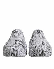 Dolce & Gabbana Sneakers Dolce & Gabbana White Black Graffiti Daymaster Sneakers Shoes