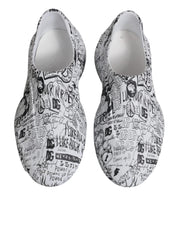 Dolce & Gabbana Sneakers Dolce & Gabbana White Black Graffiti Daymaster Sneakers Shoes