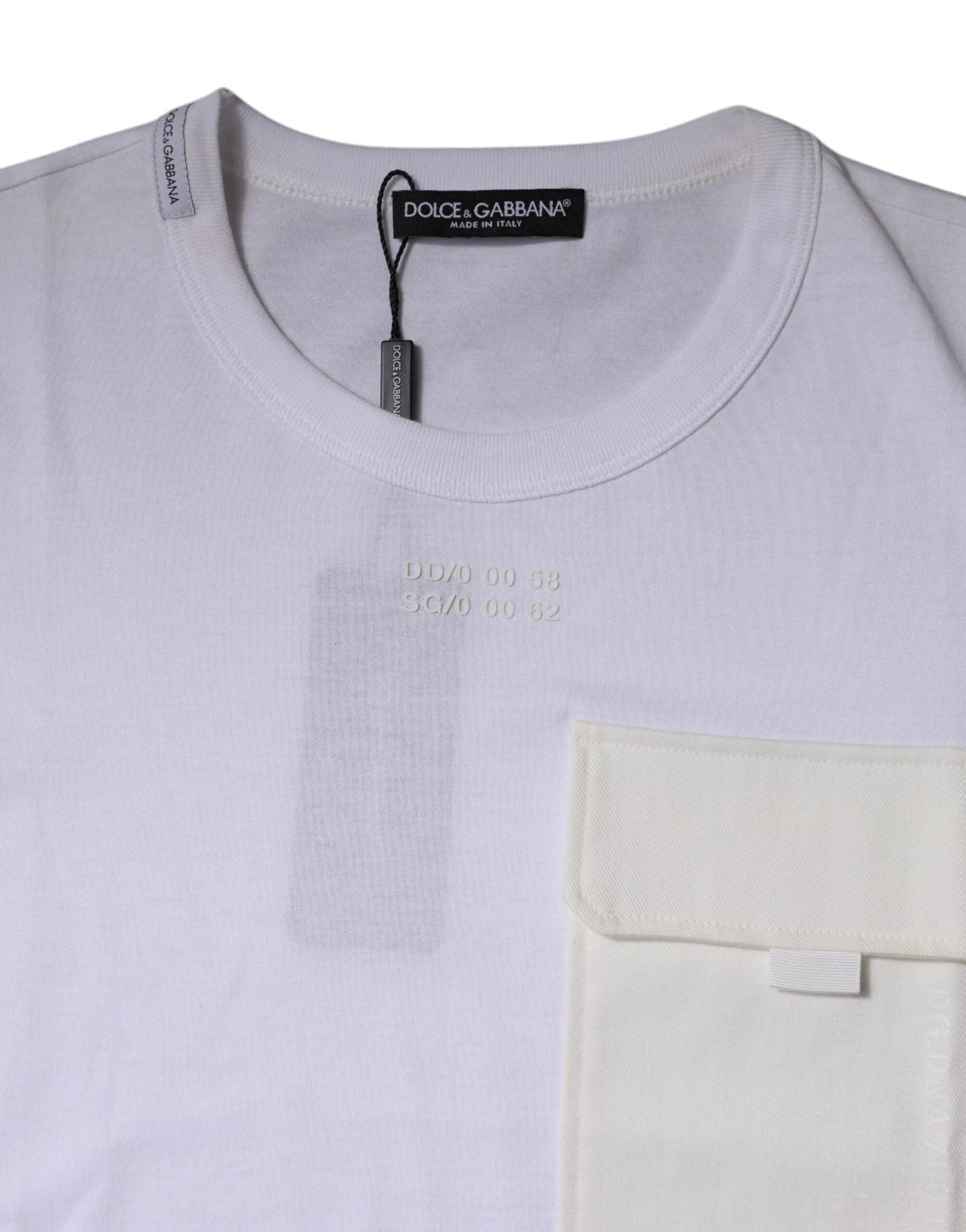 Dolce & Gabbana T-Shirts IT48 | M Dolce & Gabbana White Cotton Crew Neck Short Sleeves T-shirt