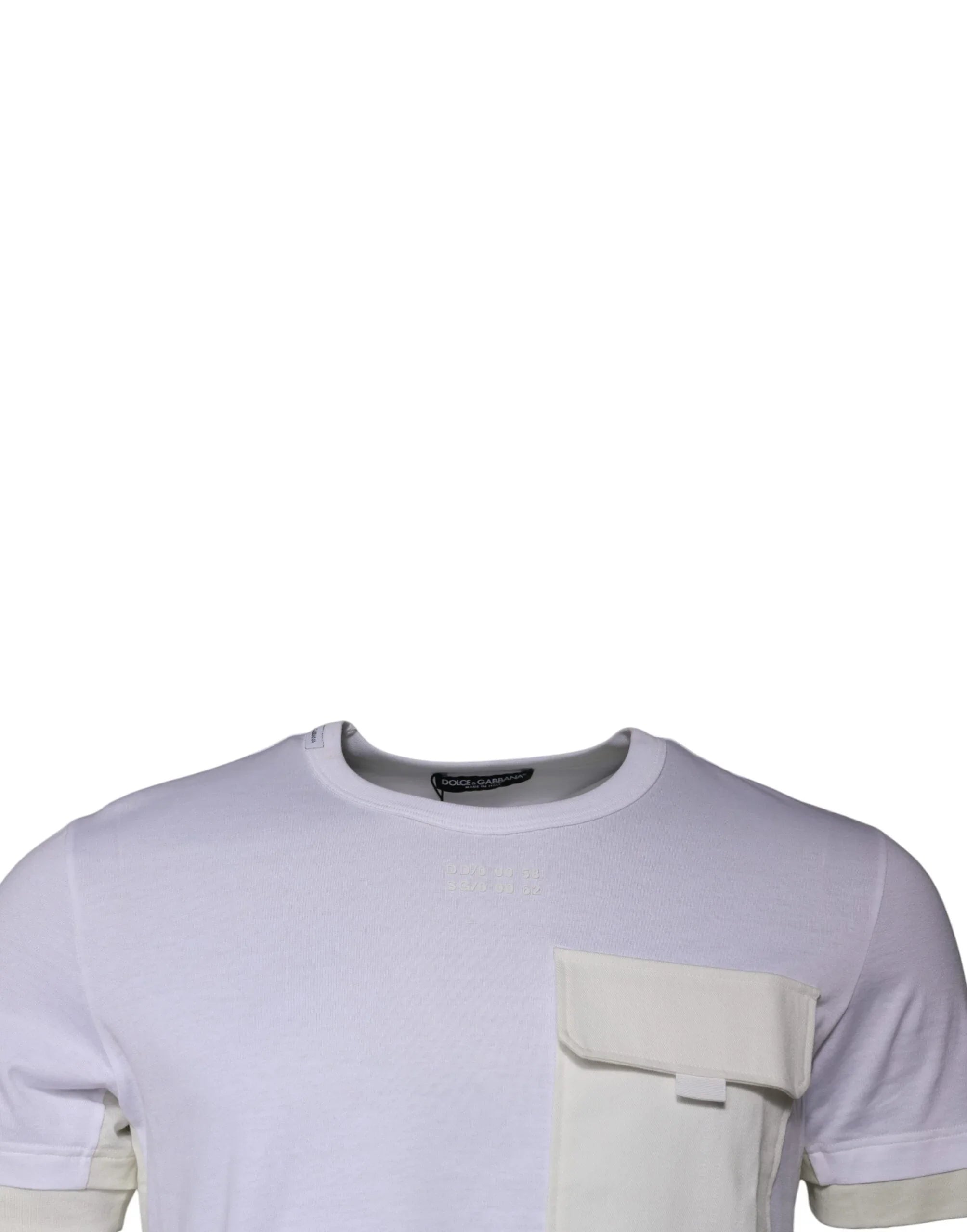 Dolce & Gabbana T-Shirts IT48 | M Dolce & Gabbana White Cotton Crew Neck Short Sleeves T-shirt