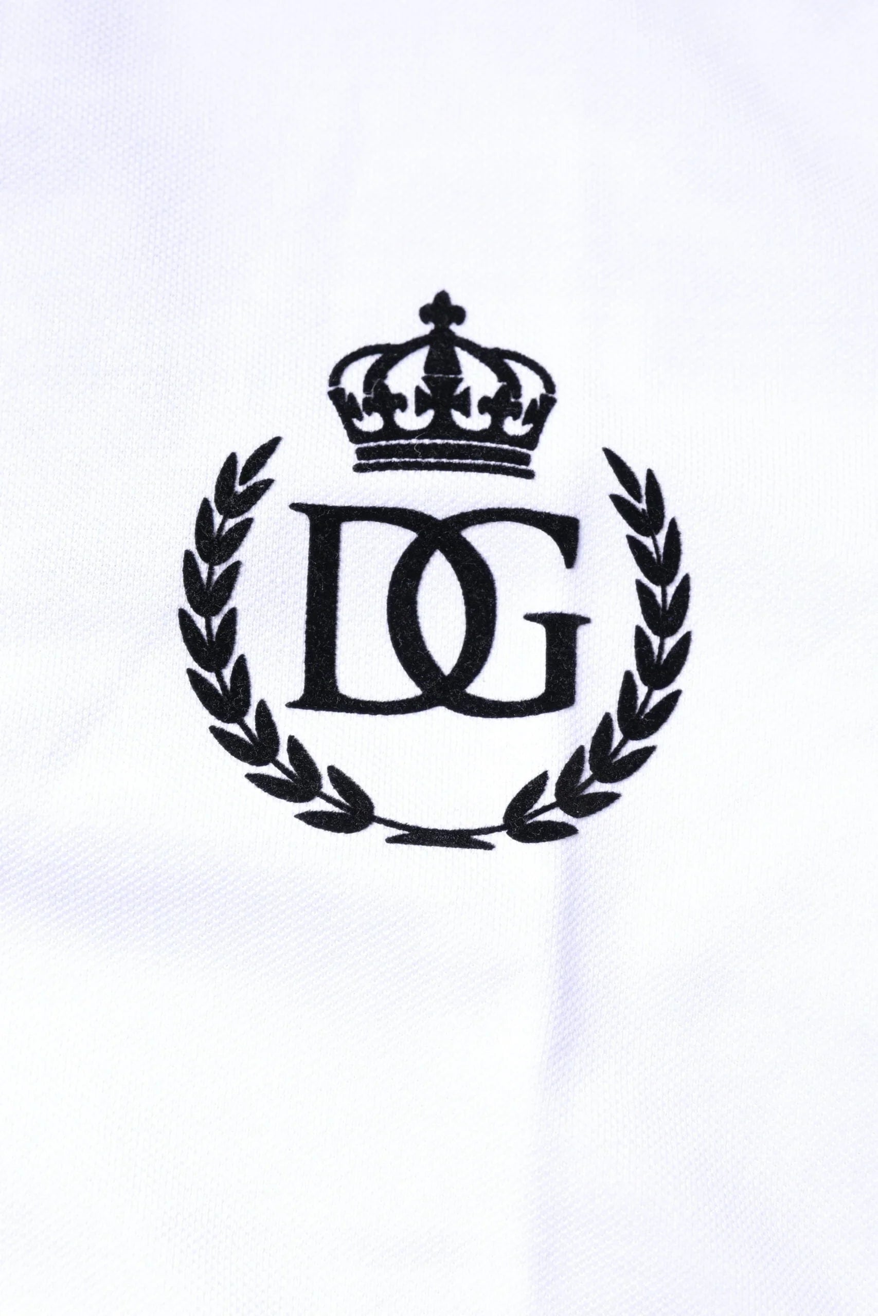 Dolce & Gabbana Premium Polos IT44 | XS Dolce & Gabbana White Cotton Crown Collared Men Polo T-shirt
