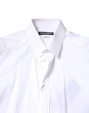 Dolce & Gabbana Dress Shirts IT39 | S Dolce & Gabbana White Cotton GOLD Dress Formal Collared Shirt