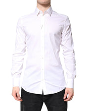 Dolce & Gabbana Dress Shirts IT39 | S Dolce & Gabbana White Cotton GOLD Dress Formal Collared Shirt